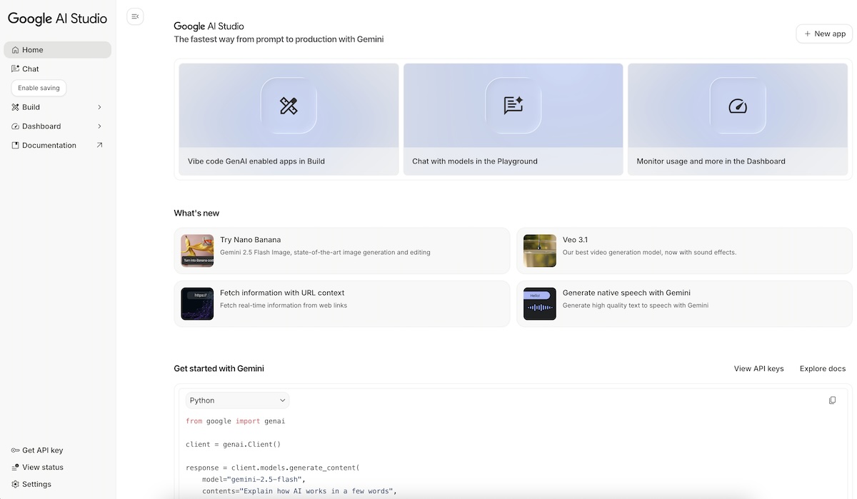 Google enrichit AI Studio avec le vibe coding pour une expérience de développement fluide