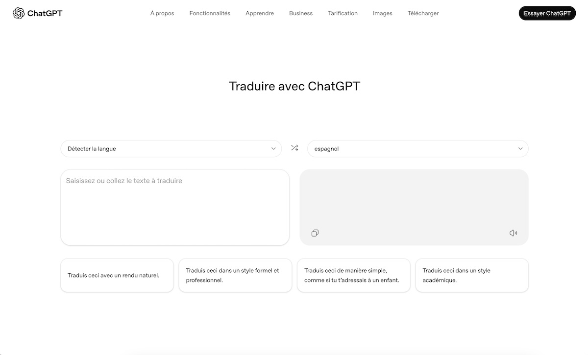 Nouvelle interface de traduction de ChatGPT : un concurrent direct pour Google Traduction